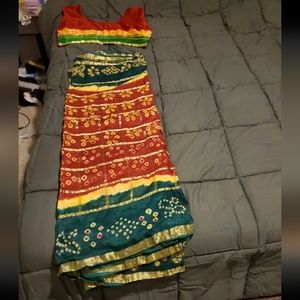 Exquisite Embroidered Indian Sari with soft silk blouse (unworn)